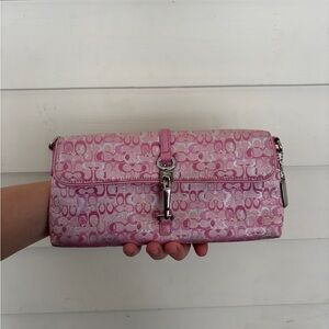 Coach Pink Signature Clutch